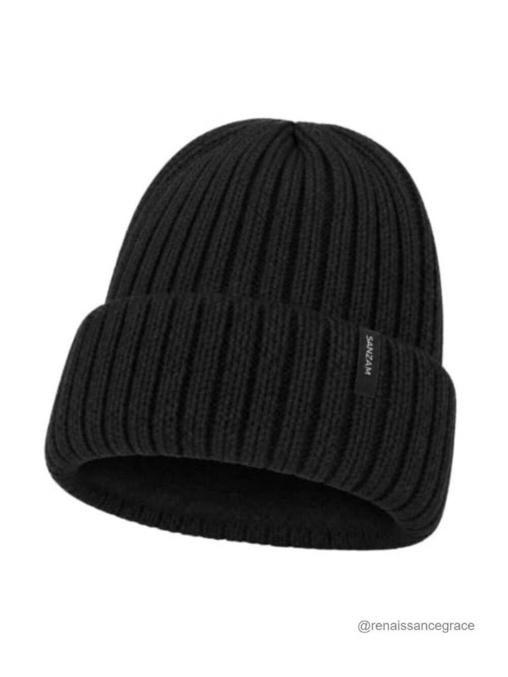Winter Beanie Fleece Lined Ribbed Knit Unisex Warm Hat Cuffed Skull Cap